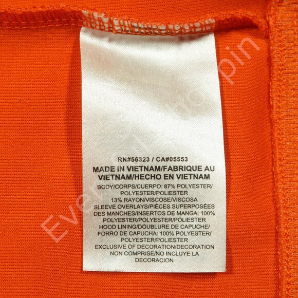 Nike Clemson Tigers Jacket Mens M Orange Hoodie Side Line Full Zip Football New - Picture 8 of 10